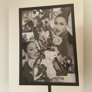 Twins Framed Collage Art Print made from Vogue Magazines.